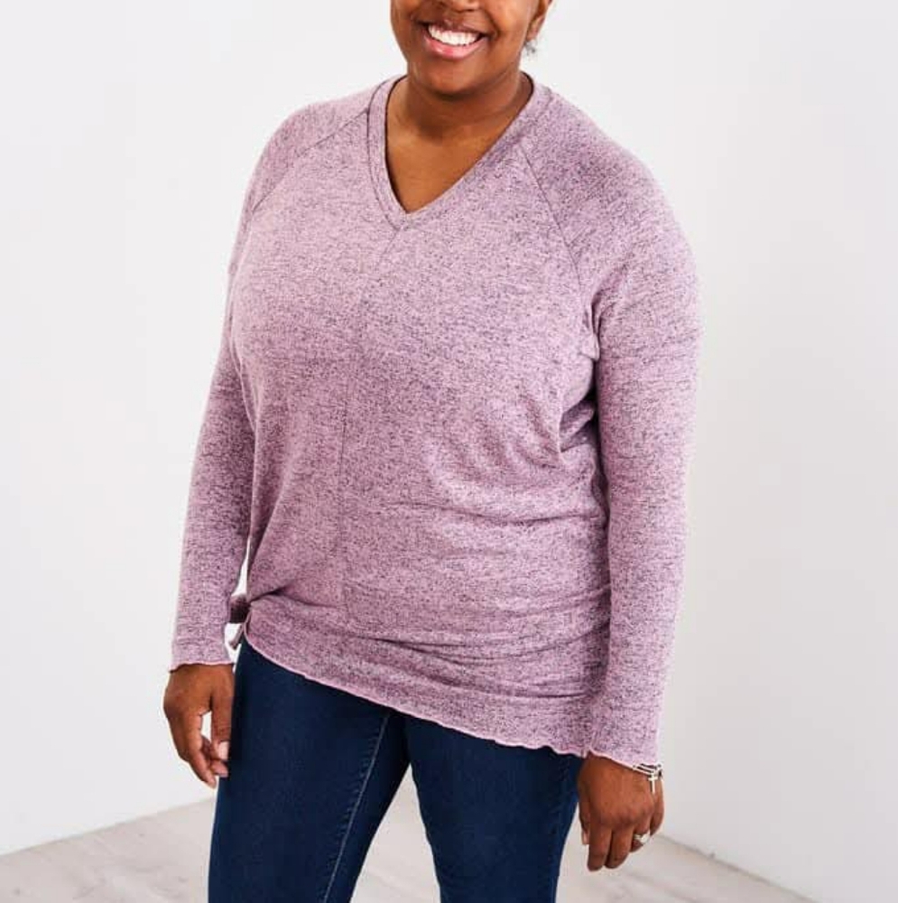 Latched Mama Purple Nursing Sweater 2x/3x